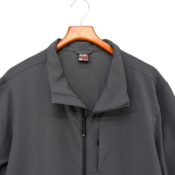 32 Degrees Heat Windbreaker Jacket Mens Grey Full Zip Pockets Stretch Size XXL - Picture 4 of 10